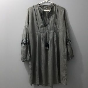 Gray cotton summer dress